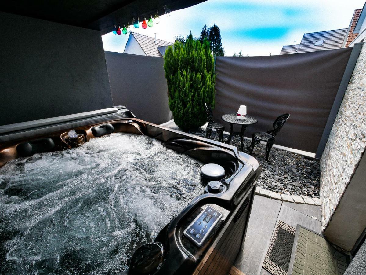 Gites Spa Strasbourg - Studio Romantique, Jacuzzi, Sauna, Terrasse Privee Furdenheim Bagian luar foto